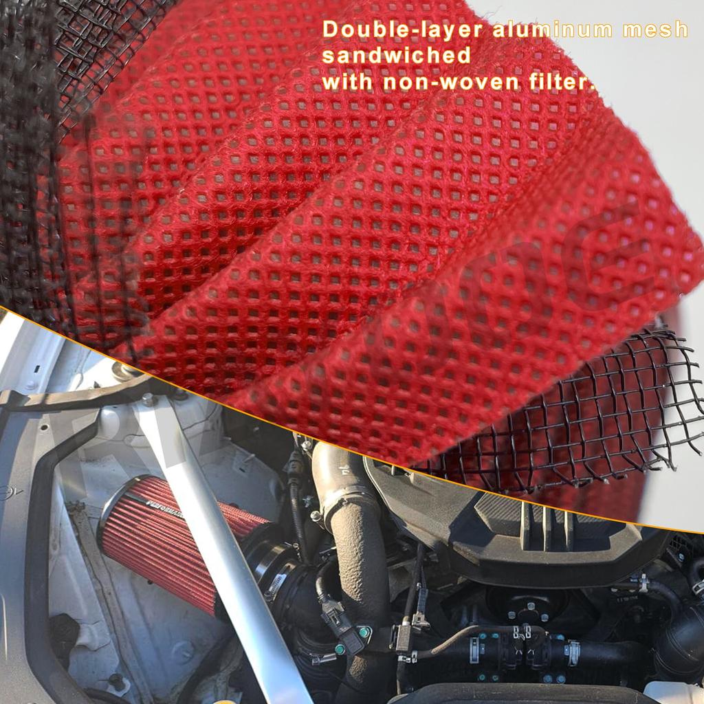 76mm Cone Air Filter for Car Engine Intake Pipe Universal Red Blue Sliver Carbon Washable 3.0'' High Flow Cold Air Intake Filter Air Filters 7