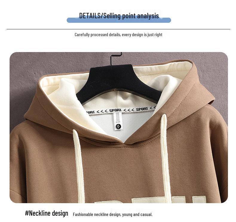 Толстовка с капюшоном на флисе для мальчиков-подростков - Теплый зимний топ для учеников младшей и старшей школы