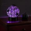 Festival Night Lamp Halloween Ghost Glitter Ball Lamp, Glowing Spiderweb Faux Crystal Sphere Light, Decorative Purple Glow Spider for Holiday