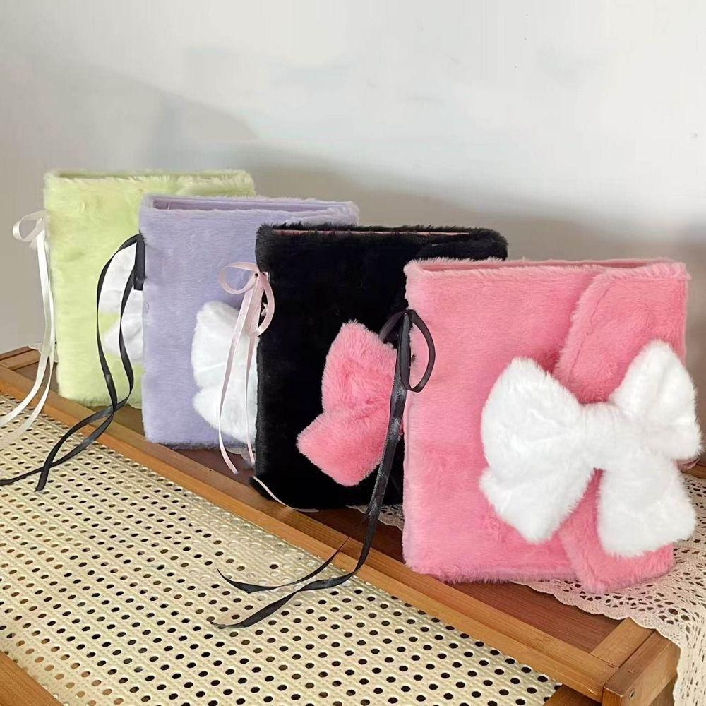 Bowknot Photo Album Plush 3-inch Small Card Storage Binder Creative Photocard Holder  Student