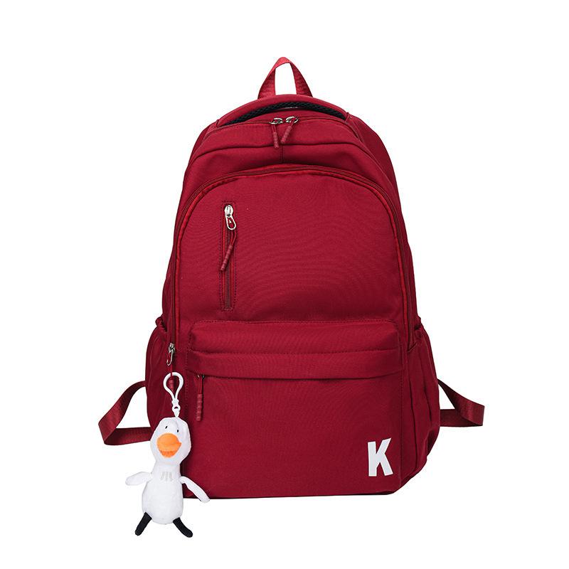Schoolbag new backpack, junior high school student backpack, large-capacity schoolbag, load-reducing spine protection, large-capacity backpack.