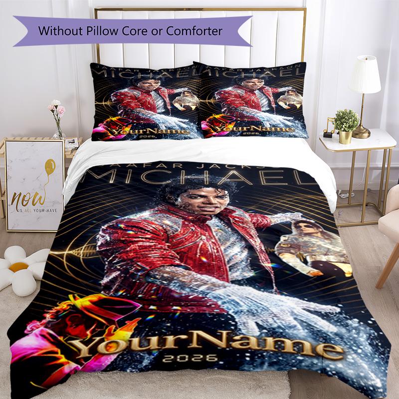 Michael Jackson 103 Customize your name Bedding Set Breathable Duvet Cover with Pillowcases Home Decoration Birthday Gift