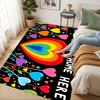 Rainbow Hearts Living Room Nonslip Area Rug Soft Carpet For Bedroom Game Playroom Sofa Office Home Decor Doormat Christmas Gift C926864