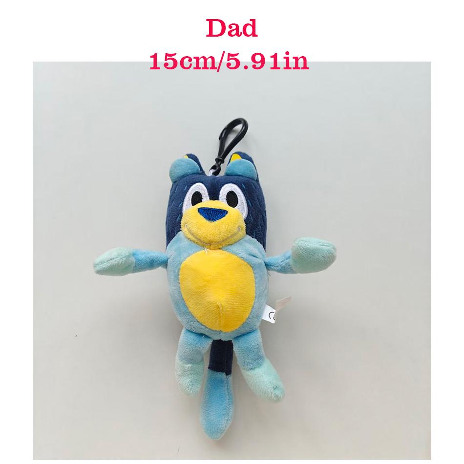 1-4Pcs Hot Blueyed Dog Bingo Family 15-28Cm Plush Toy Cartoon Dog Soft Stuffed Animals Dolls Birthday Gifts Family Blue