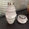 475ml Hiking Cups Silicone Folding Drink Cups Reusable Collapsible Water Bottles  for Outdoor