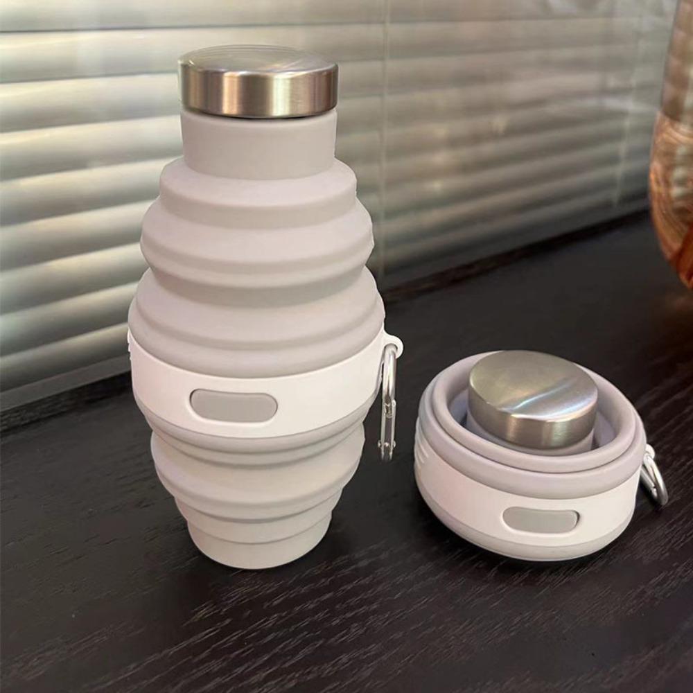 475ml Hiking Cups Silicone Folding Drink Cups Reusable Collapsible Water Bottles for Outdoor
