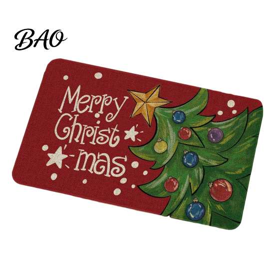 Non-slip Holiday Floor Mat Christmas Door Mat, Festive Entrance Rug, 35" x 24" Non-Slip Washable Winter Home Decor Entry Welcome Water Absorbent