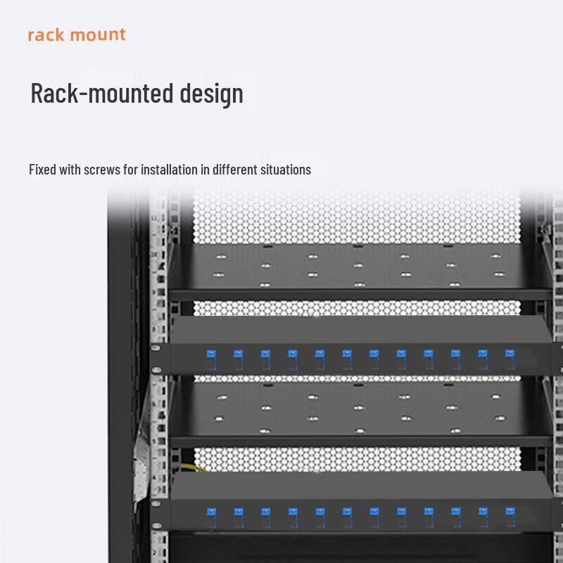 Fengyingzi 12-Port SC Fiber Optic Terminal Box, 1U Rackmount