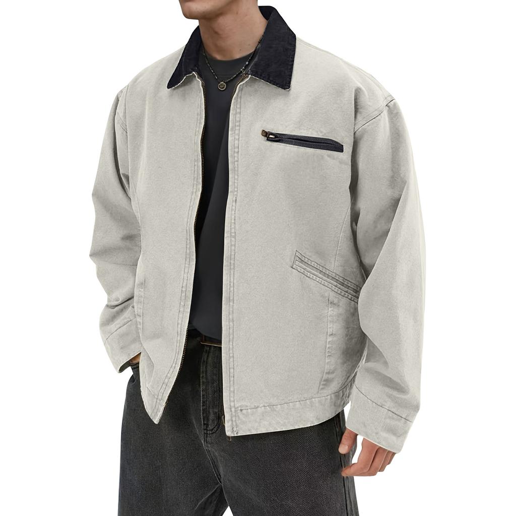 Men's Solid Color Camouflage Outdoor Sports Jacket Men's Pocket Button Casual Jacket