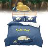 Постельное белье Pokemon Snorlax 3D с цифровой печатью и мультяшным рисунком для детской спальни