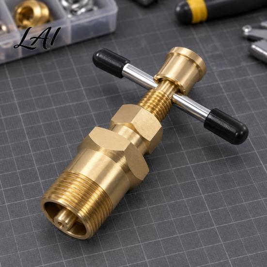 Professional Pipe Fitting Tool Olive Puller for 1/2 And 3/4 Inch Pipe Durable Copper-plated Carbon Steel NPT Compression Sleeve Rust-Resistant