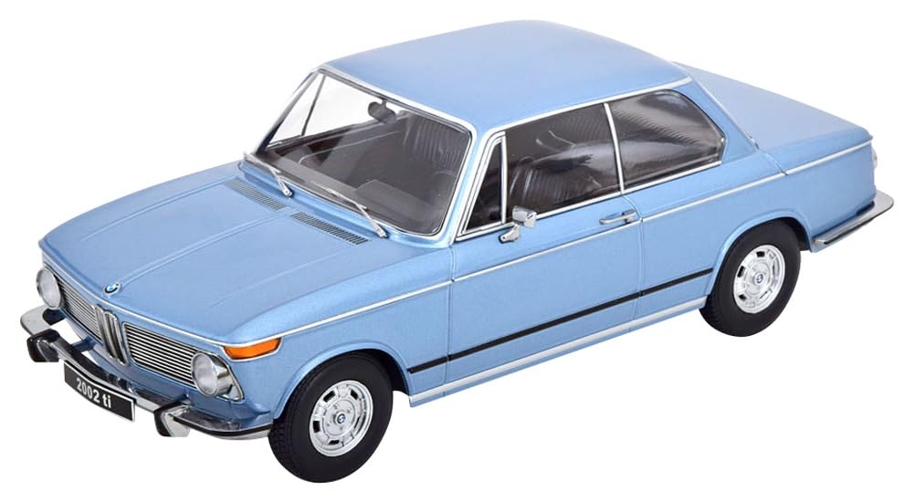 KK Scale BMW 2002 Ti 1st Series 1971 Light Blue Metallic Finished Product 1/18