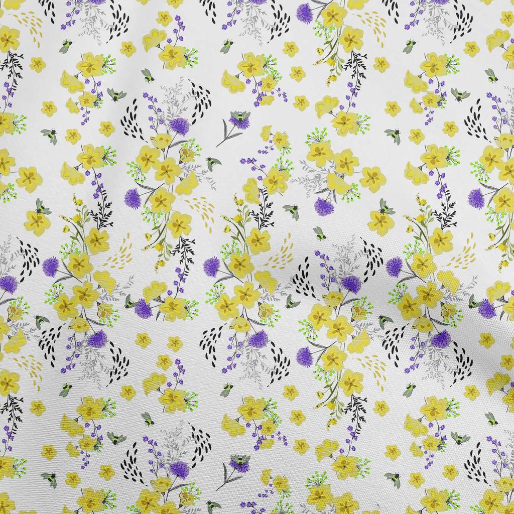 oneOone Хлопковая гибкая синяя ткань, цветочная швейная ткань по ярдам, напечатанная своими руками, швейные принадлежности для одежды 40 дюймов