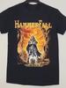 HAMMERFALL Men's Official Band Logo T-Shirt - Vintage Washed Small S Black Tee with Iconic Logo Print, Heavy Metal Fan