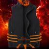 Men Polar Fleece Vest Coat Stand-Up Collar Sleeveless Double Side Pockets Waistcoat Zipper Closure Solid Color