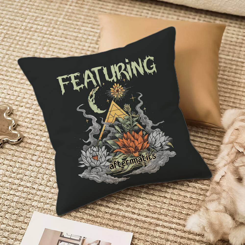 Simple Print Pillow Case Anti-dustmite Invisible Zipper Sofa Bed