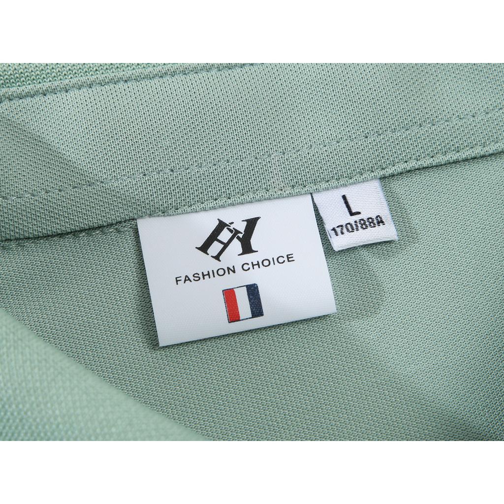 2024 Spring/Summer Men's New Moisture Wicking Quick Drying Solid Color Polo Shirt Embroidered Polo with Polo Collar