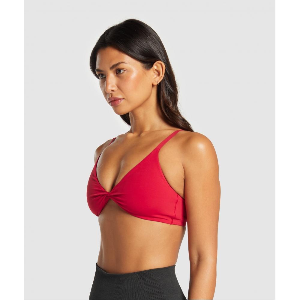 Gymshark Бюстгальтер-бралетт с закручивающимся передом Карминно-красный B2b5w Rbqw