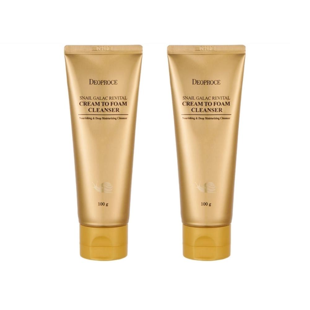 Deoproce Snail Galac Revital Cream to Foam Cleanser 100 г*1 шт/2 шт/3 шт