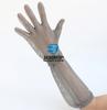 316L Cut Resistant  A9 Food Grade Stainless Steel   Ring Mesh  Long Sleeve TPU Plastic Strap Chainmail Glove