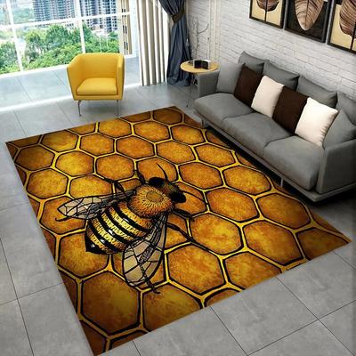 3D Мультяшный Ковер с Насекомым Медоносной Пчелой, Ковер для Дома, Гостиной, Спальни, Дивана, Придверный Коврик для Декора, Детский Игровой Нескользящий Напольный Коврик, Подарок