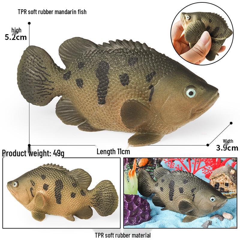 Детский набор моделей морских животных для снятия стресса: Рыба-фугу, Осьминог, Краб, Акула, Дунклеостей