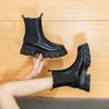 2024 Новые осенне-зимние женские ботильоны, модные женские повседневные короткие ботинки с круглым носком, туфли-челси на толстой подошве