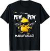 Unisex-Adults T-Shirt Black Small Pew Pew Madafakas Funny Chicken Unisex T-Shirt