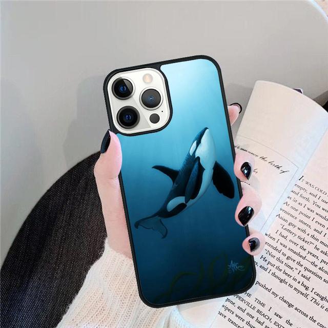 Чехол для телефона с изображением косаток Накладка на заднюю панель для iPhone 17 Air 16 15 14 Plus 11 Pro Max 13 Pro Max 12 Max Coque