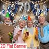 2D graphic design, suitable for the background banner of a 70th birthday party -XY