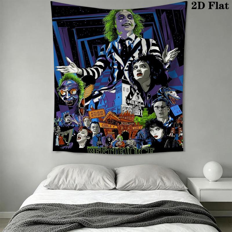 Beetlejuice Pattern Home Decor Tapestry, Wall Hanging, Decorative RV Wall Cloth.MGT0918328