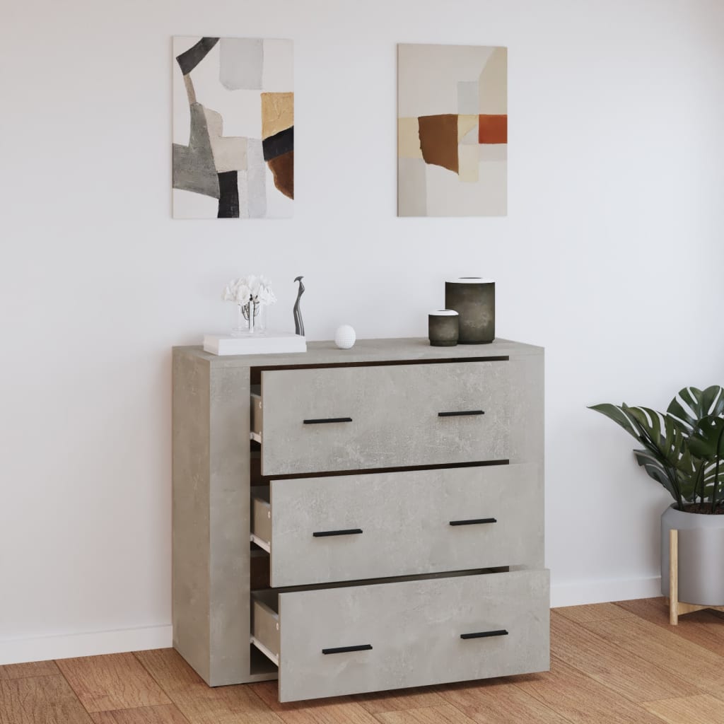 Sideboard Concrete Grey 80 x 33 x 70 cm Particleboard