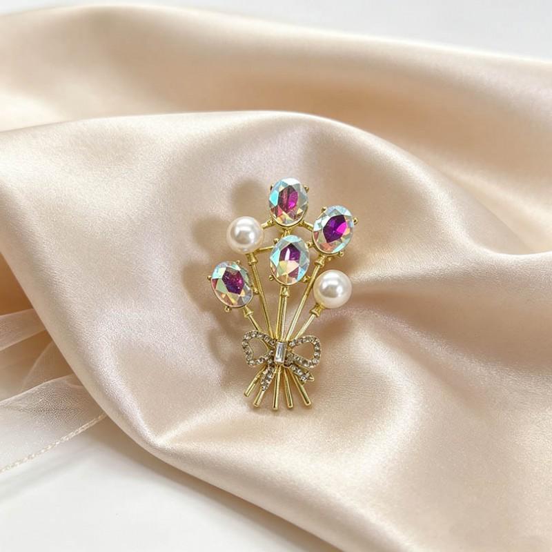 Colorful Balloon Pin Brooch Women Alloy Fashion Accessory Decorative Lapel Stylish Office Wear Gift
