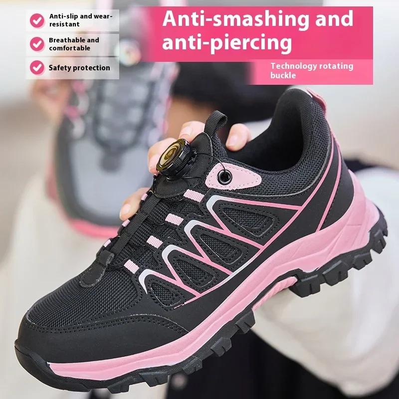Men Women Safety Sneakers Steel Toe Lightweight industrial tennis shoes women work steel toe boots anti Puncture