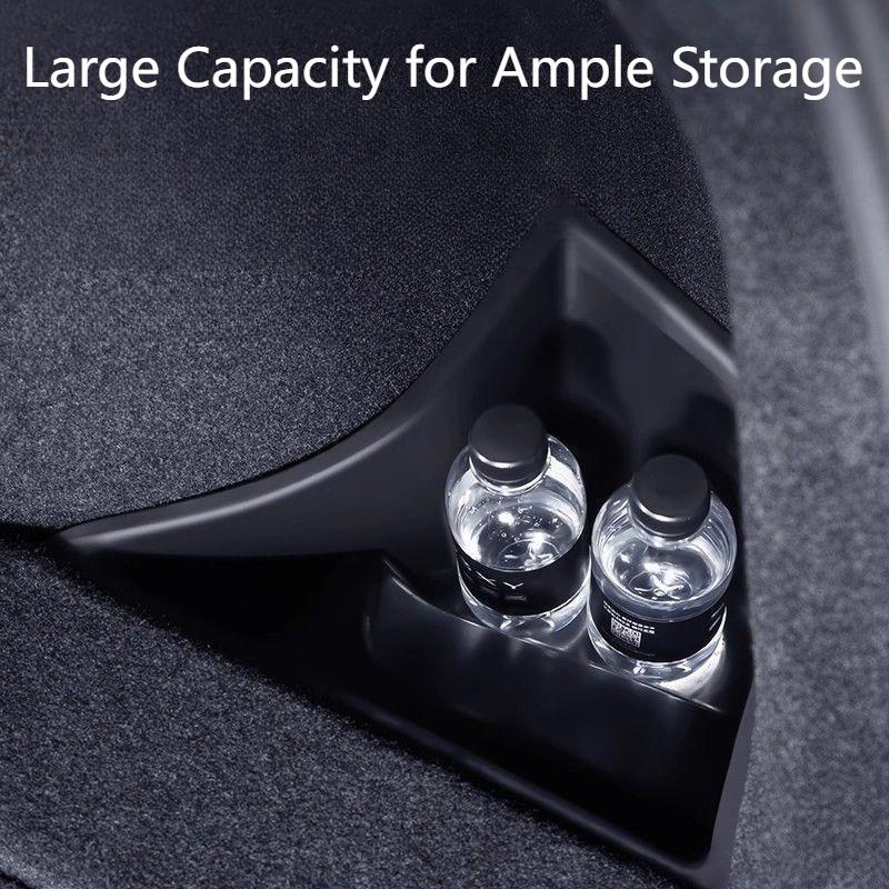 For Tesla Model 3 Highland/Model Y Juniper/Model Y L/Model Y -2026 Rear Trunk Side Storage Box With Cover Mod Accessories