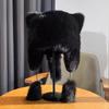 Women Little Raccoon  Thickened Warm Windproof And Cold Tail Imitation Fox Fur  Fur Hat