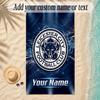 Beach TowelLeicester City Custom Name Text Personalized Soft Towel for Beach Pool Indoor Home Decor Gift