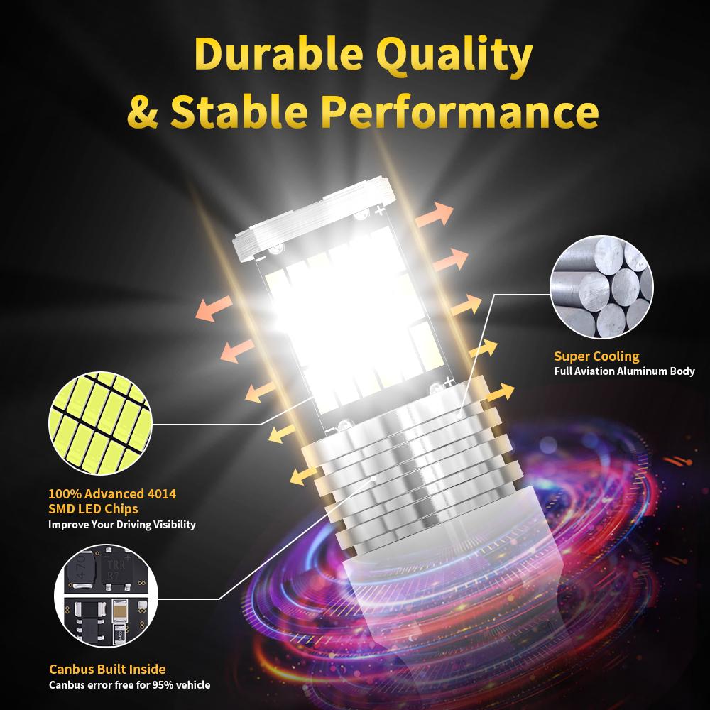 2X Oprah HighBright Car LED Light 1157 BAY15D T20 7443 T25 3157 45*4014SMD Canbus For Car Turn Signal Lamp DRL Running Bulb 12vTurn Signal 2
