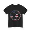 Soccer Ball American Flag T-Shirt, Soccer Sports Lovers Women Men T-Shirt