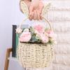 Плетеная корзина ручной работы, свадебное украшение, плетеная организация, хранение для пикника с ручками