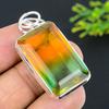 Двухцветный турмалин драгоценный камень 925 стерлинговое серебро ювелирный кулон 1,89" z9l36