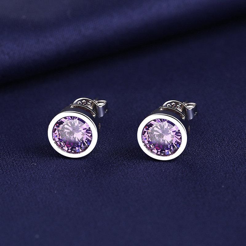925 Silver Women Hoop Earrings Fashion Pendientes Gift for Female Girl Sparkling Pave CZ U Heart Shape Star Moon Earring E1258