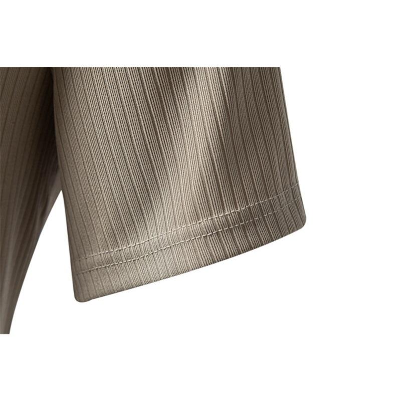 Летняя европейская и американская повседневная мужская футболка с коротким рукавом, на пуговицах, с вырезом Генри, в рубчик, мужская, однотонная, топ