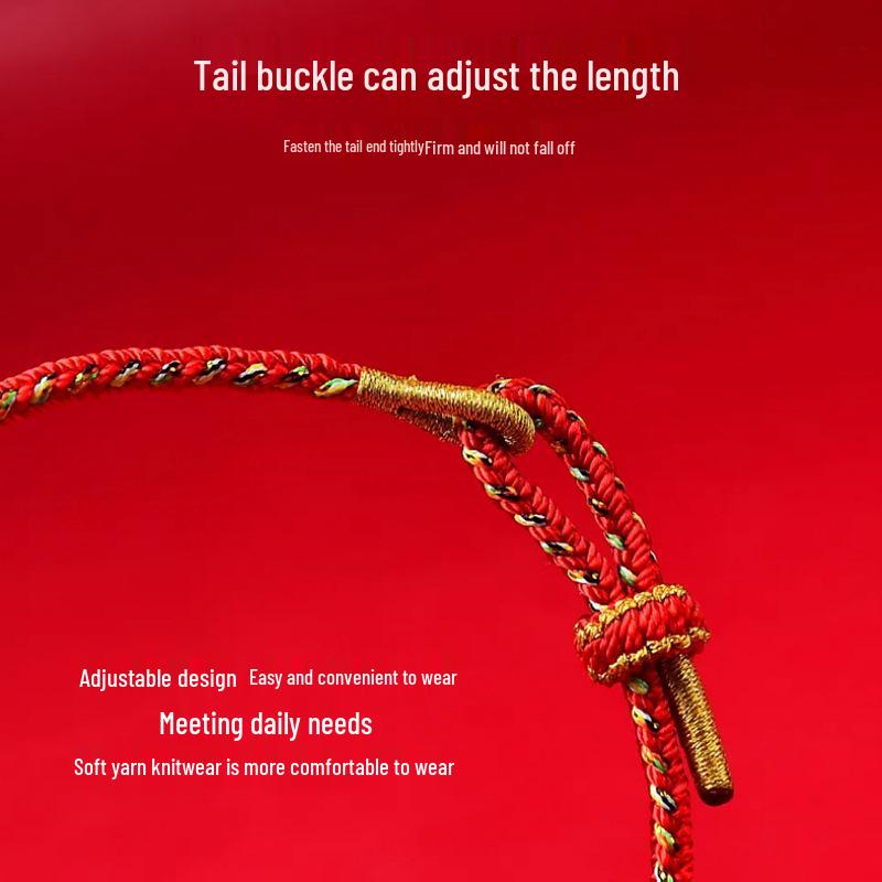 2026 Year of the Horse Red String Bracelet - Zodiac Benming Buddha Woven Rope for Men and Women