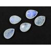 10X12MM Natural Rainbow Moonstone Briolite Pear Cut Loose Gemstone 5Pcs Lot RML-966
