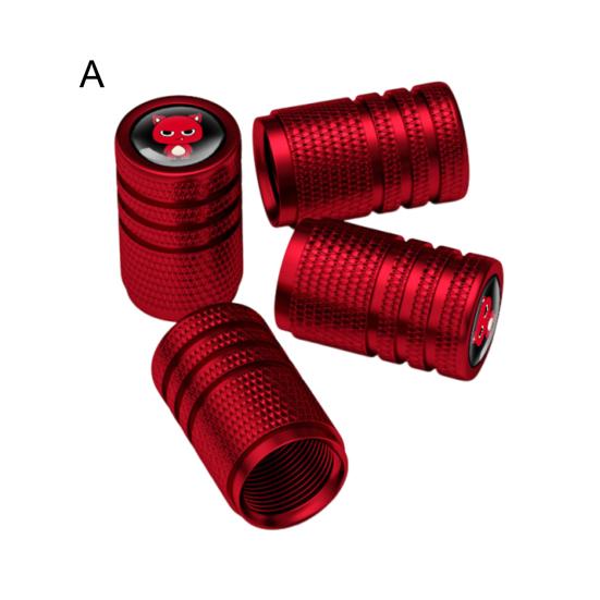 Yousheng 4Pcs Tire Stem Valve Caps Rustproof Vibrant Color Universal Fit Simple Installation Wheel Valve Covers Car Dustproof Tire Caps