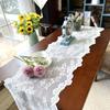 Французский красивый кружевной романтический стиль, столовый флаг, белое кружево, обеденный стол, скатерть, тумба под телевизор, журнальный столик, чехол для пианино, ремень для стола