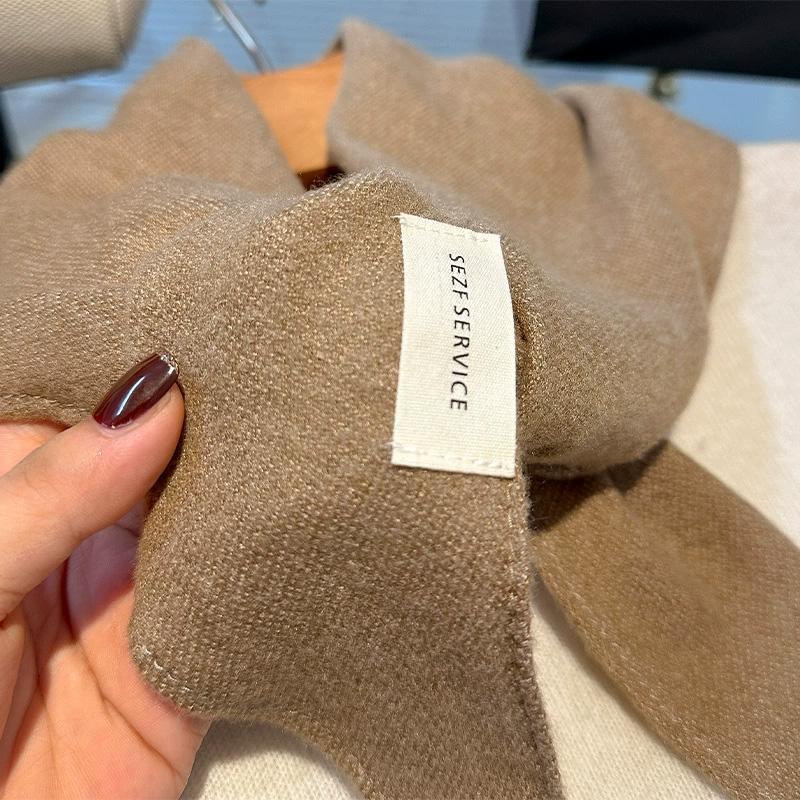 1Pc Plaid Pattern Multi-functional Acrylic Cashmere-like Versatile Solid Color Leisure Shawl Scarf Diamond Shaped