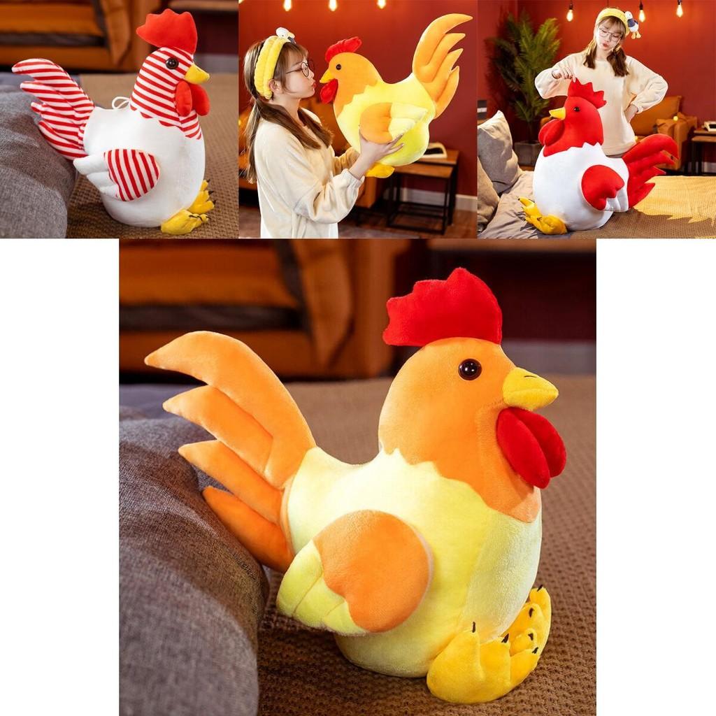 High Quality Pp Cotton Filled Plush Rooster Toy Comfortable Soft Chicken Doll Featuring Various Fun Colors