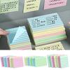 4 Pcs Sticky Notes Striped Self-adhesive Anti-slip 400 Sheets Great Stickiness Different Sizes Smooth Writing Memo Pads College School Office Supplies